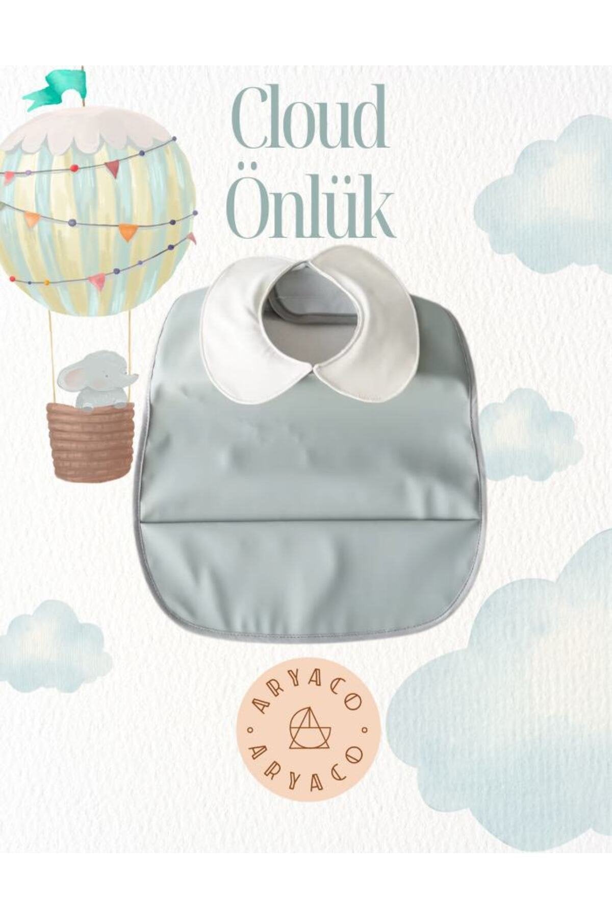 Retro Mavi Gri Bebek Önlüğü