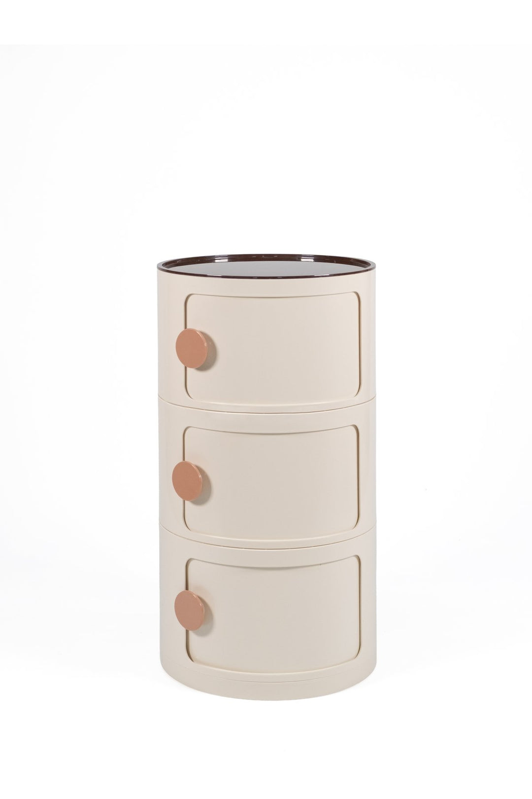 Flow 3'lü Komodin-Krem